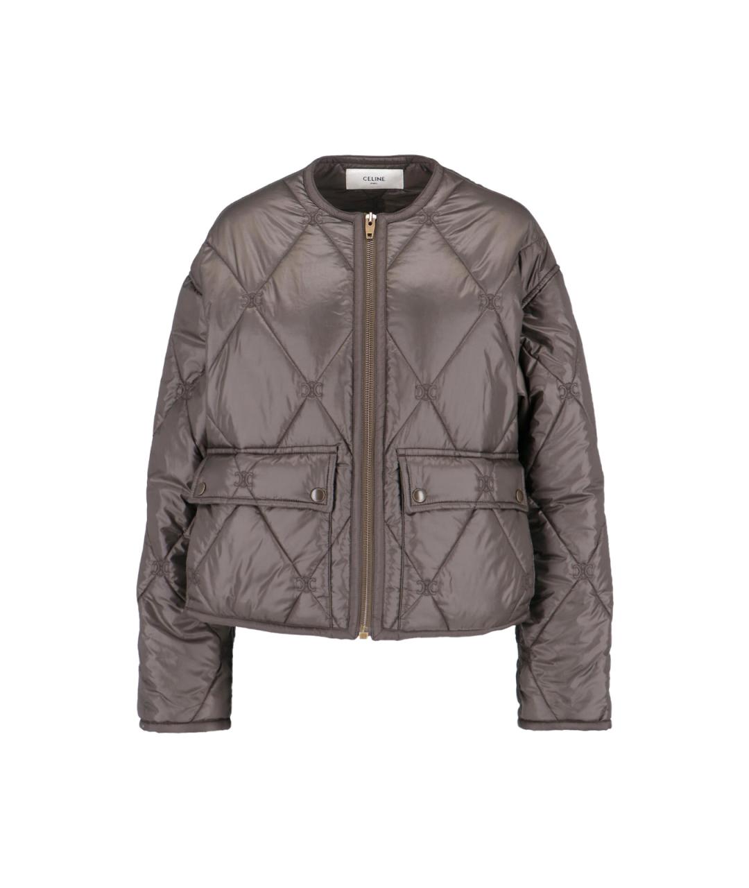 CELINE Коричневая полиамидовая куртка, фото 1