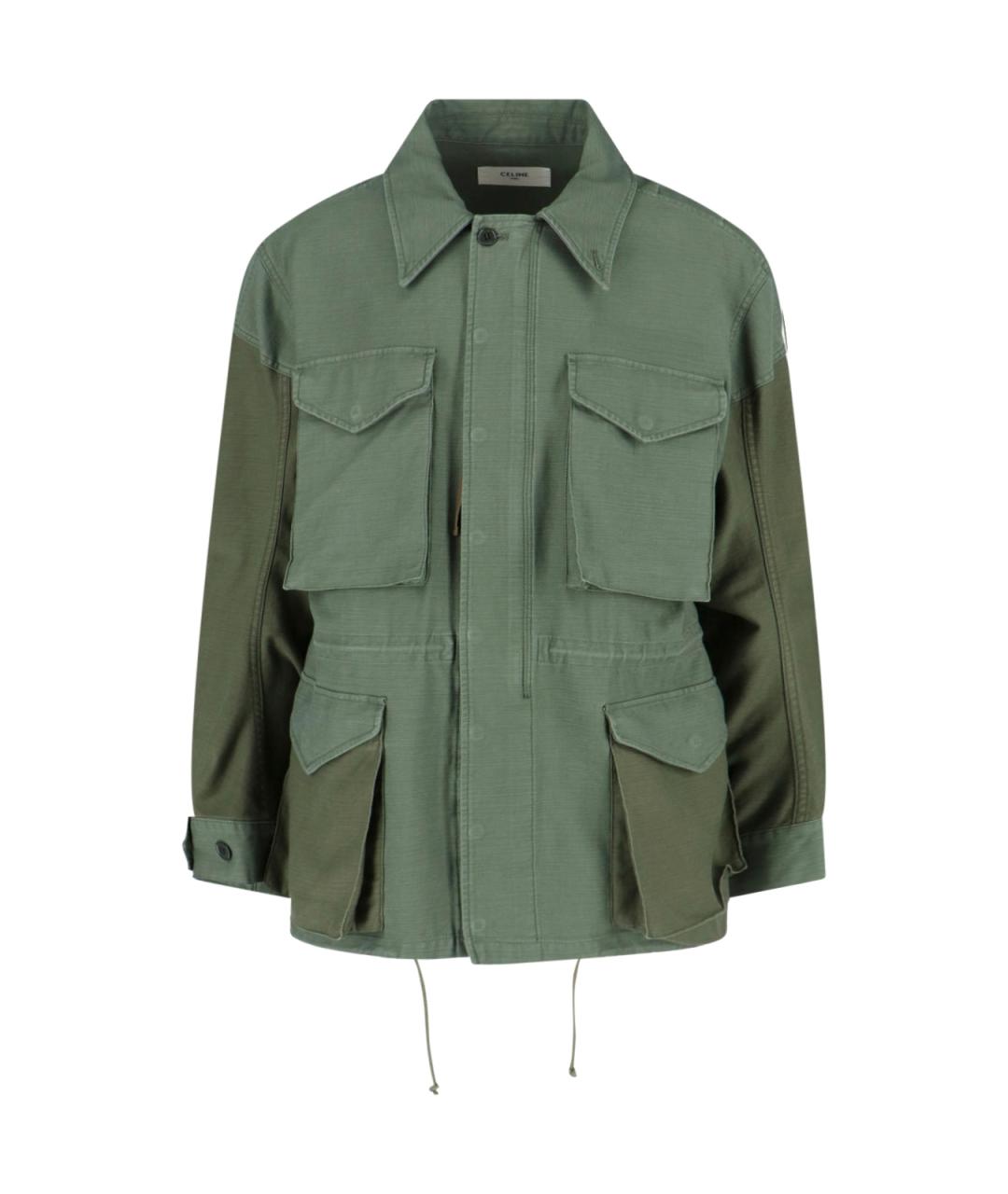 CELINE Зеленая хлопковая парка, фото 1
