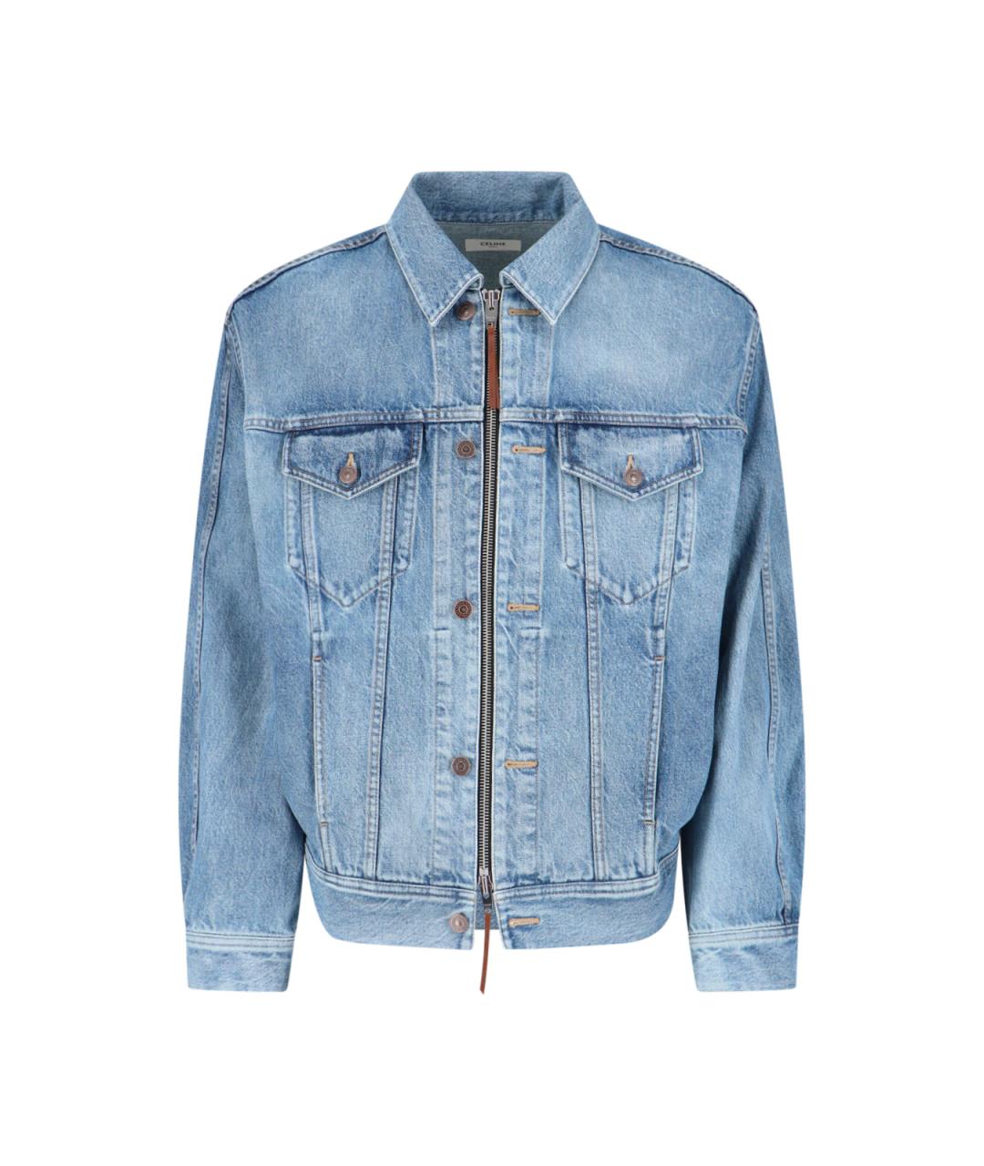 CELINE Голубая хлопковая куртка, фото 1