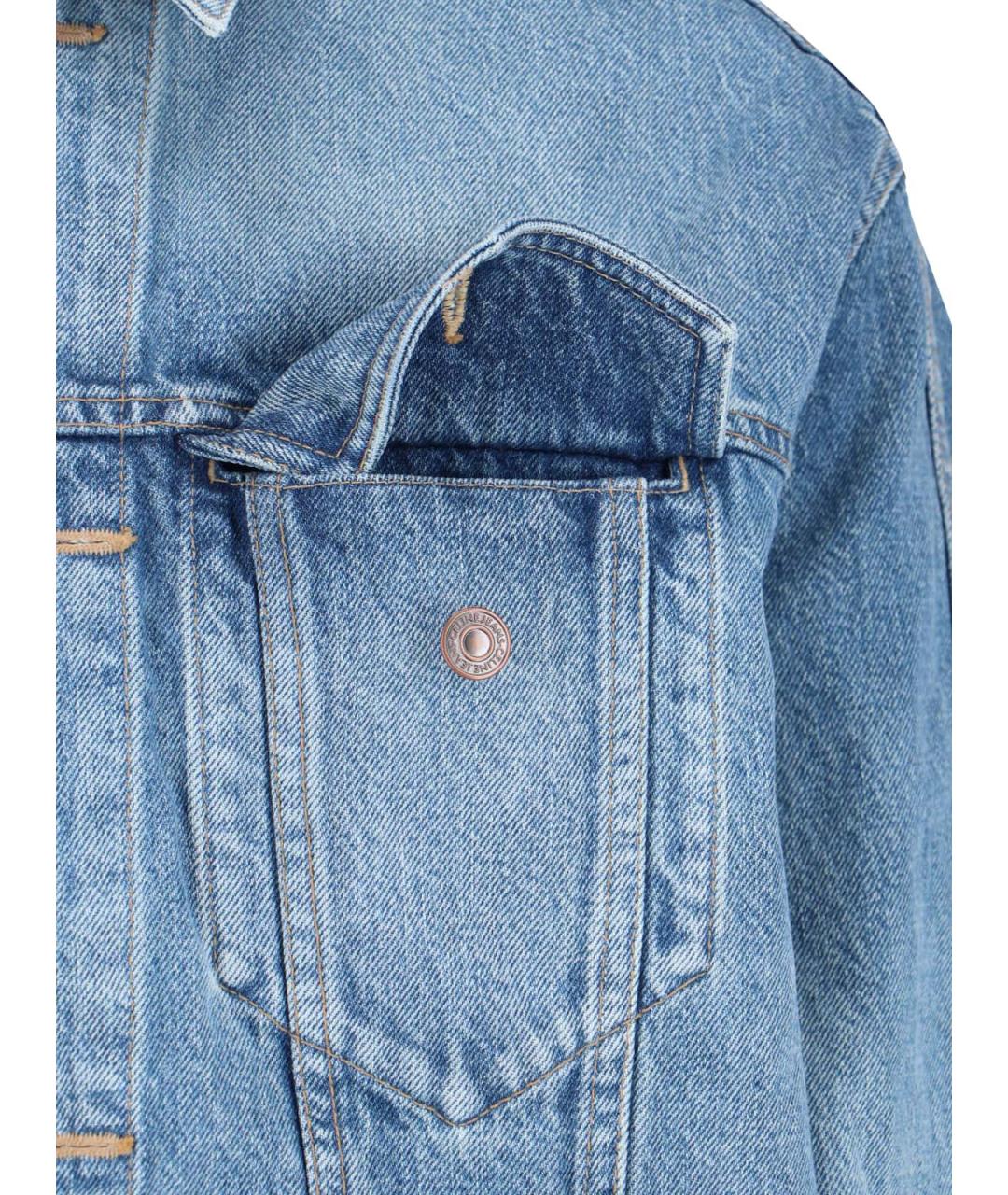 CELINE Голубая хлопковая куртка, фото 4