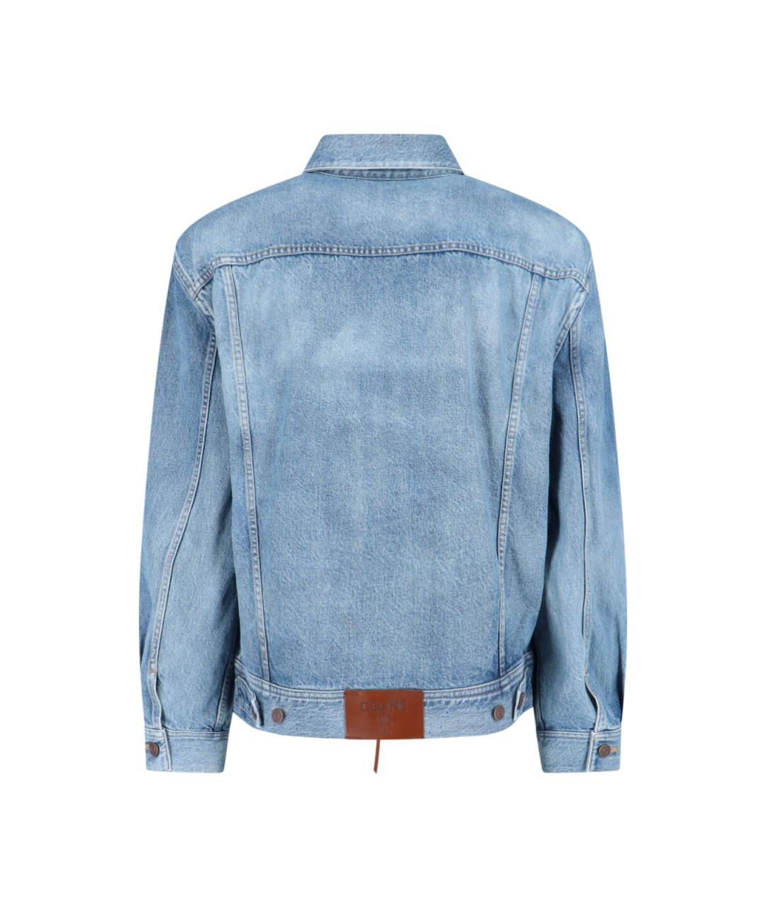 CELINE Голубая хлопковая куртка, фото 2