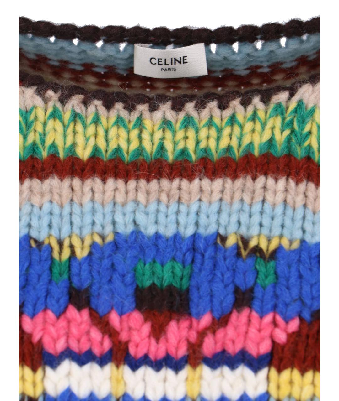 CELINE Мульти шерстяной джемпер / свитер, фото 4