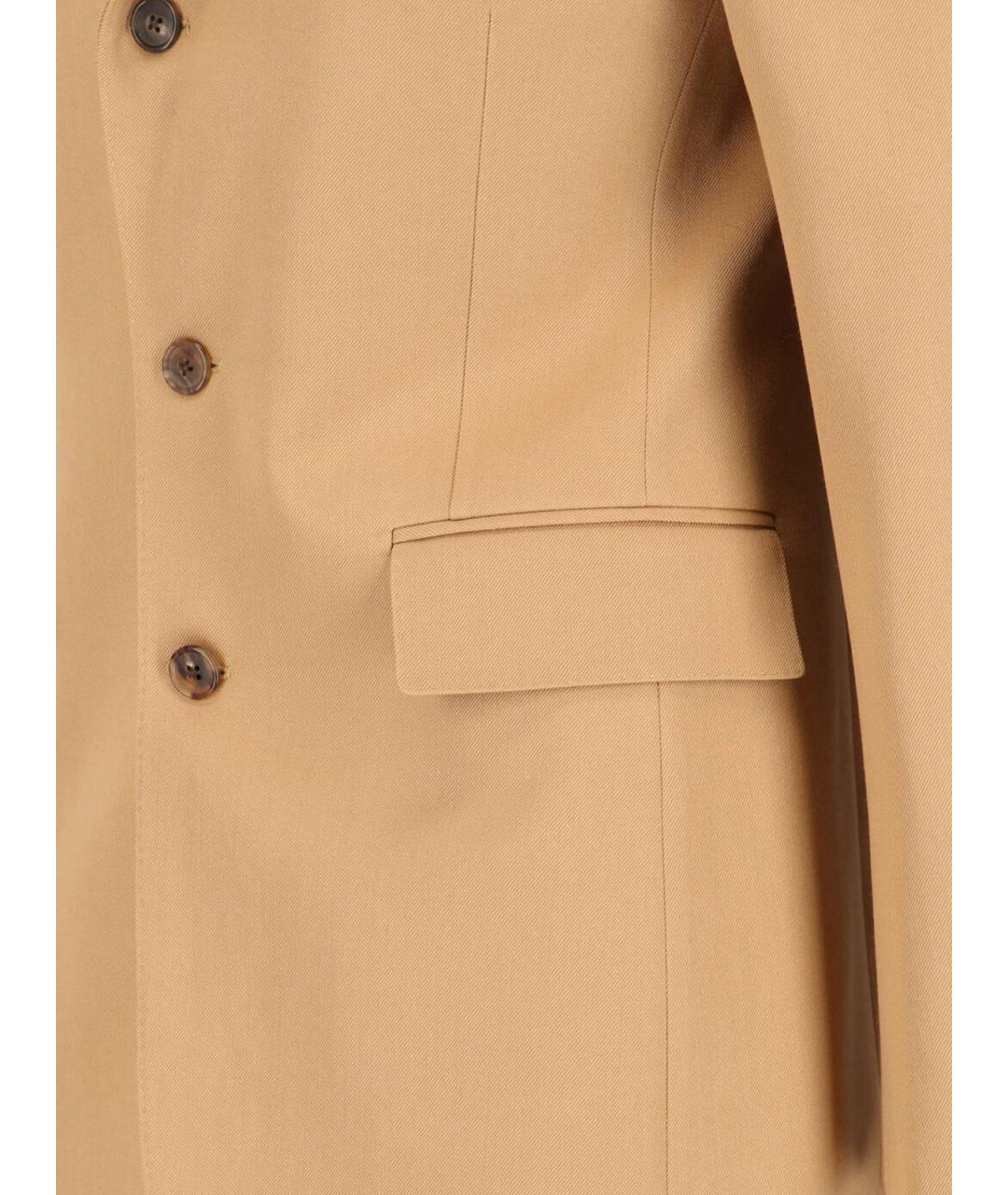 CELINE Бежевый шерстяной жакет/пиджак, фото 3