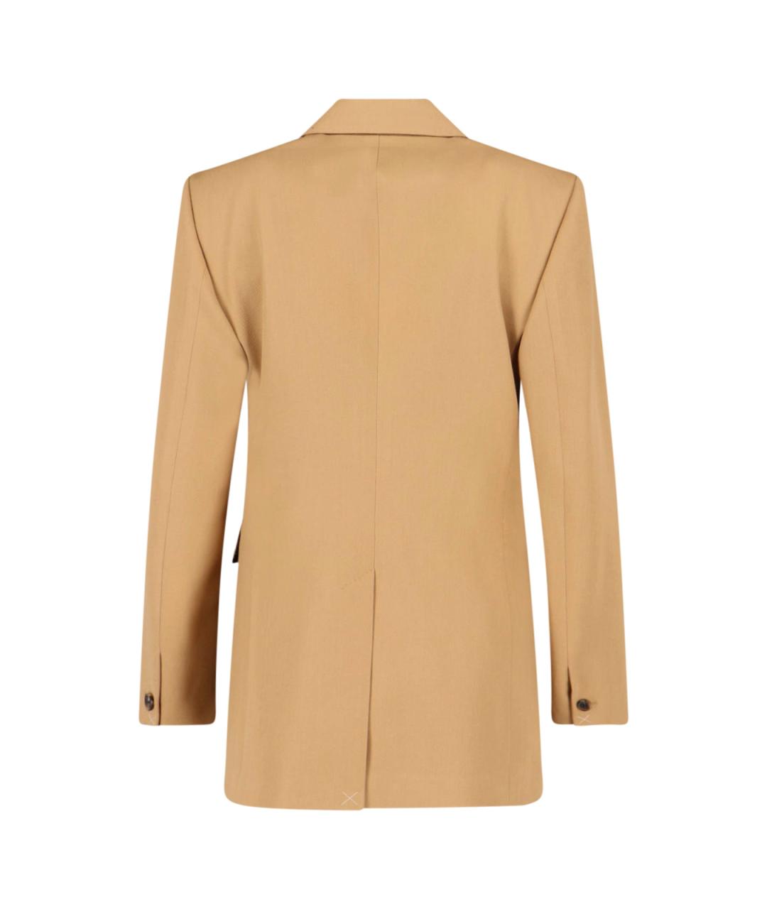 CELINE Бежевый шерстяной жакет/пиджак, фото 2