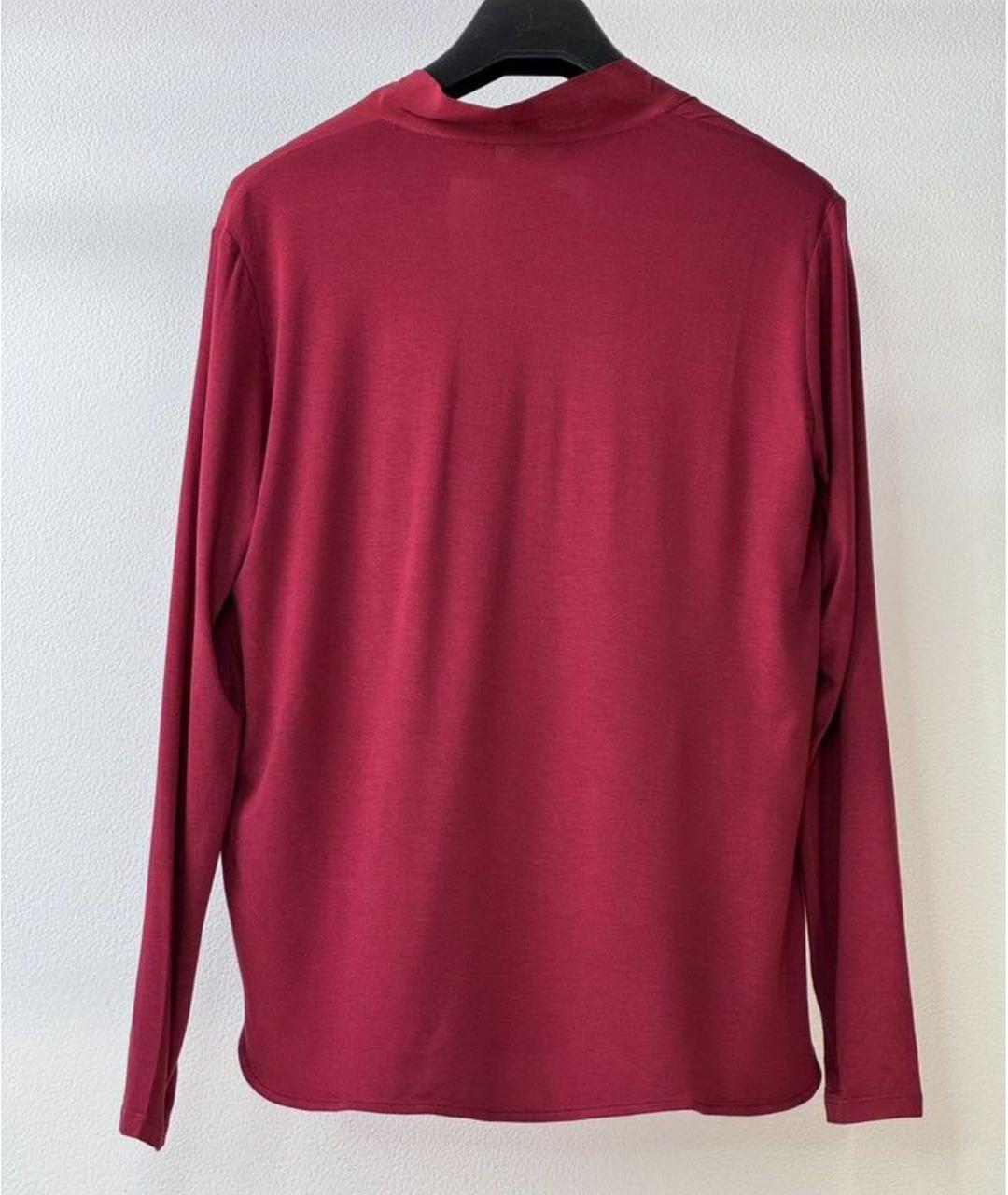 MAX&CO Бордовая шелковая блузы, фото 2