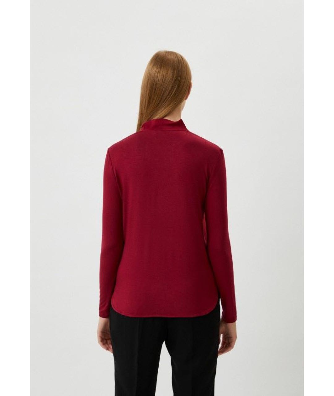 MAX&CO Бордовая шелковая блузы, фото 8