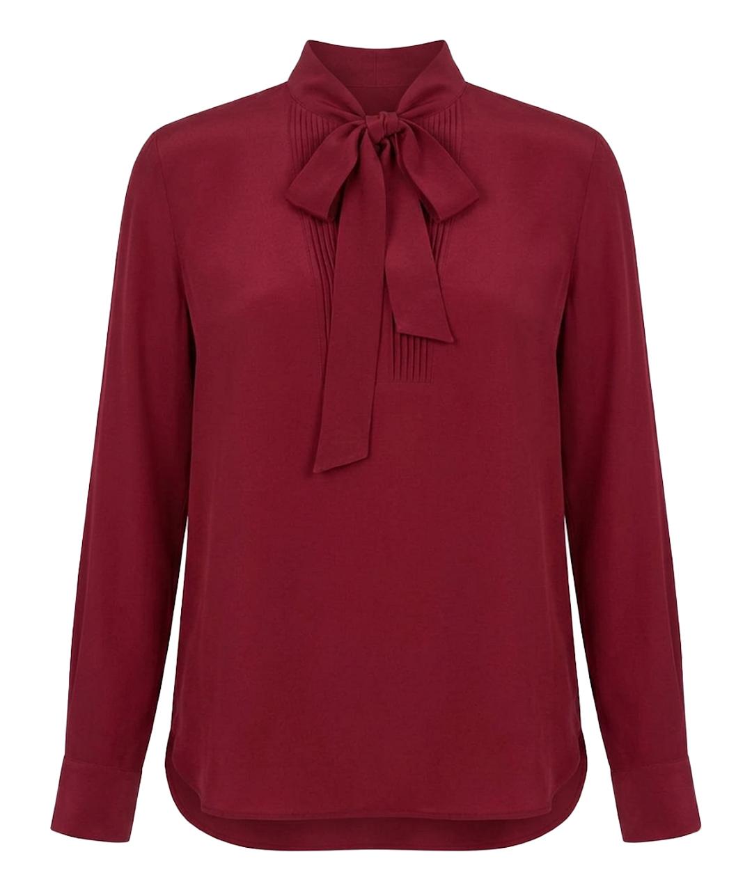 MAX&CO Бордовая шелковая блузы, фото 1