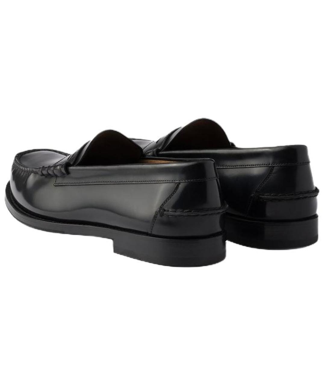 PRADA Черные кожаные лоферы, фото 4