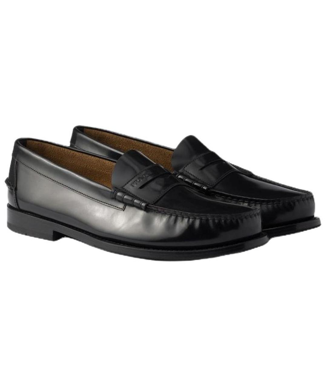 PRADA Черные кожаные лоферы, фото 3