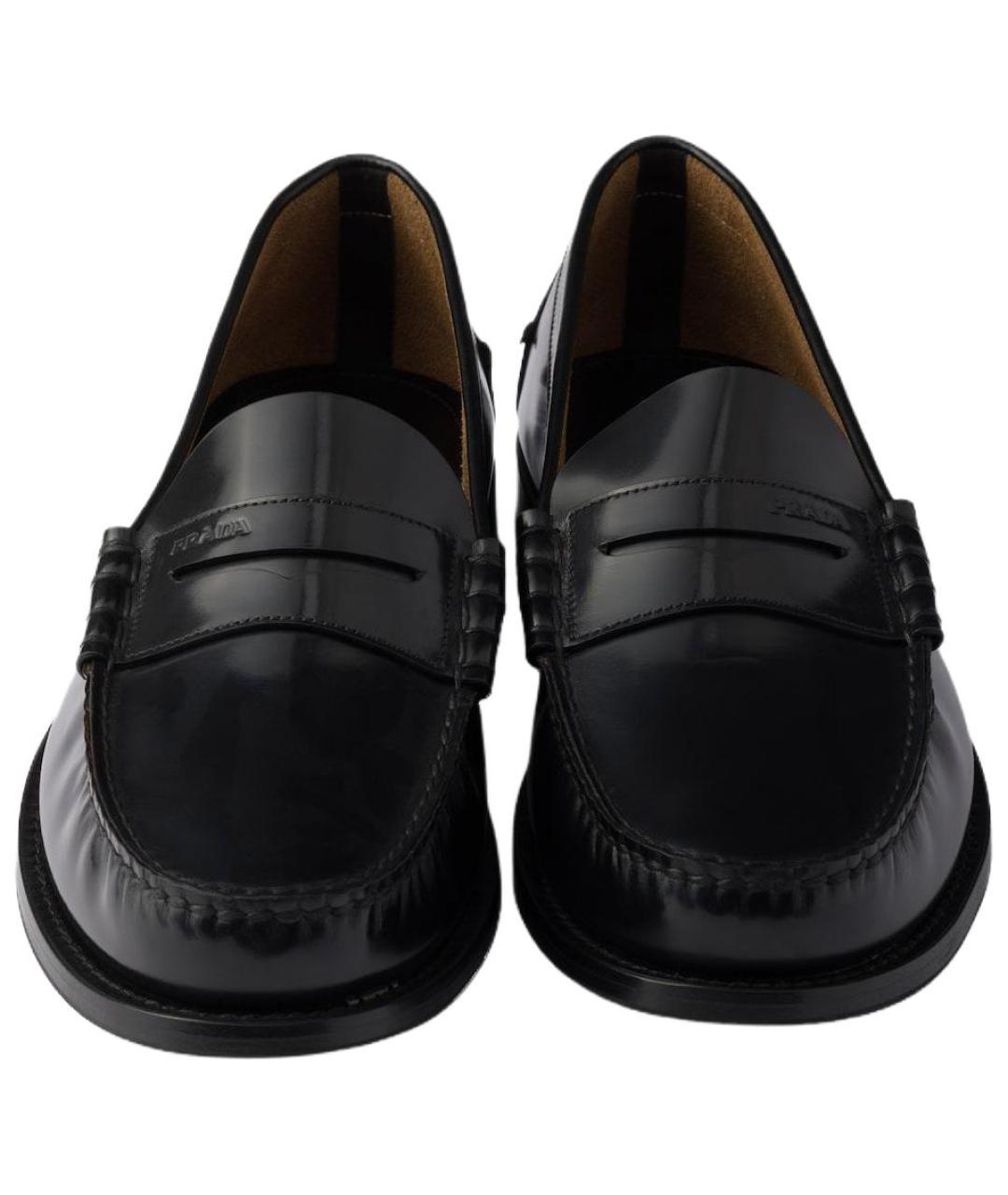 PRADA Черные кожаные лоферы, фото 5