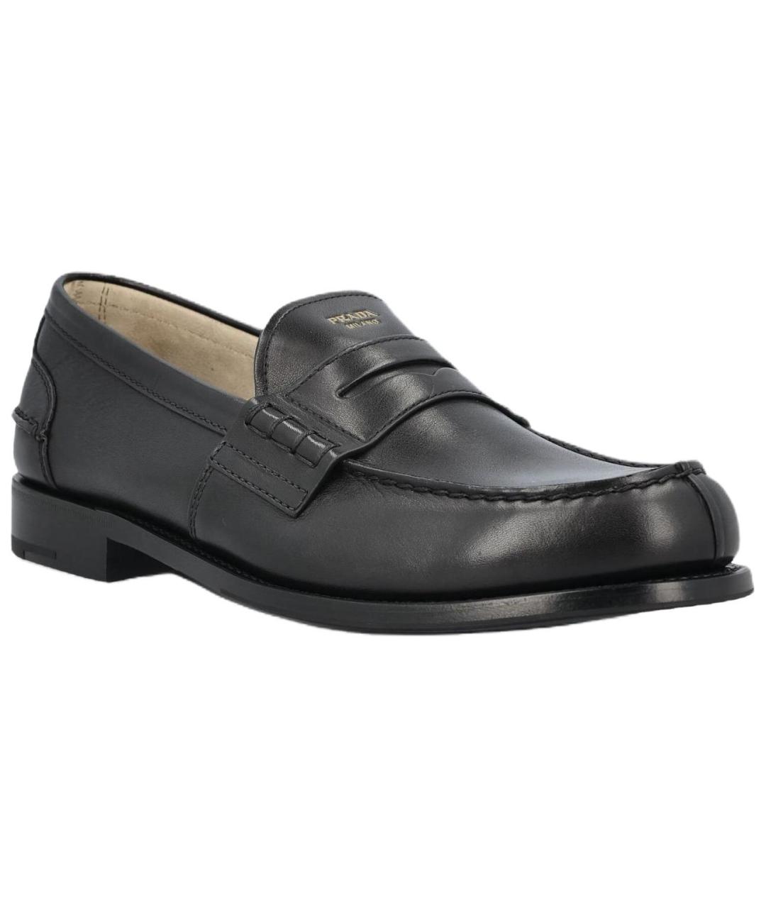 PRADA Черные кожаные лоферы, фото 3