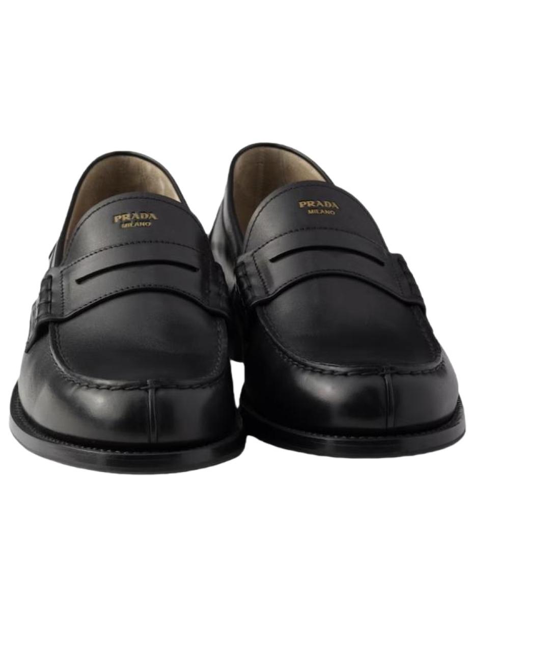 PRADA Черные кожаные лоферы, фото 5