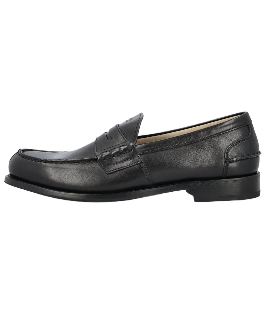 PRADA Черные кожаные лоферы, фото 2