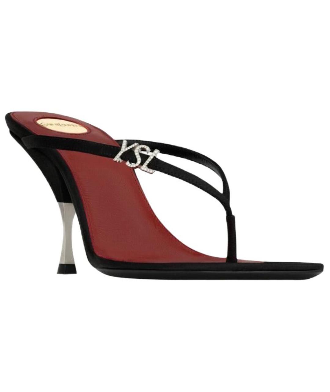 SAINT LAURENT Черные босоножки, фото 3