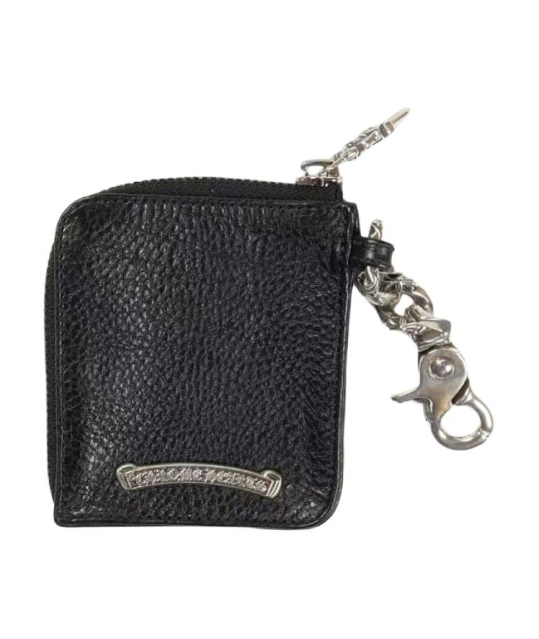 CHROME HEARTS Черный кожаный кошелек, фото 2