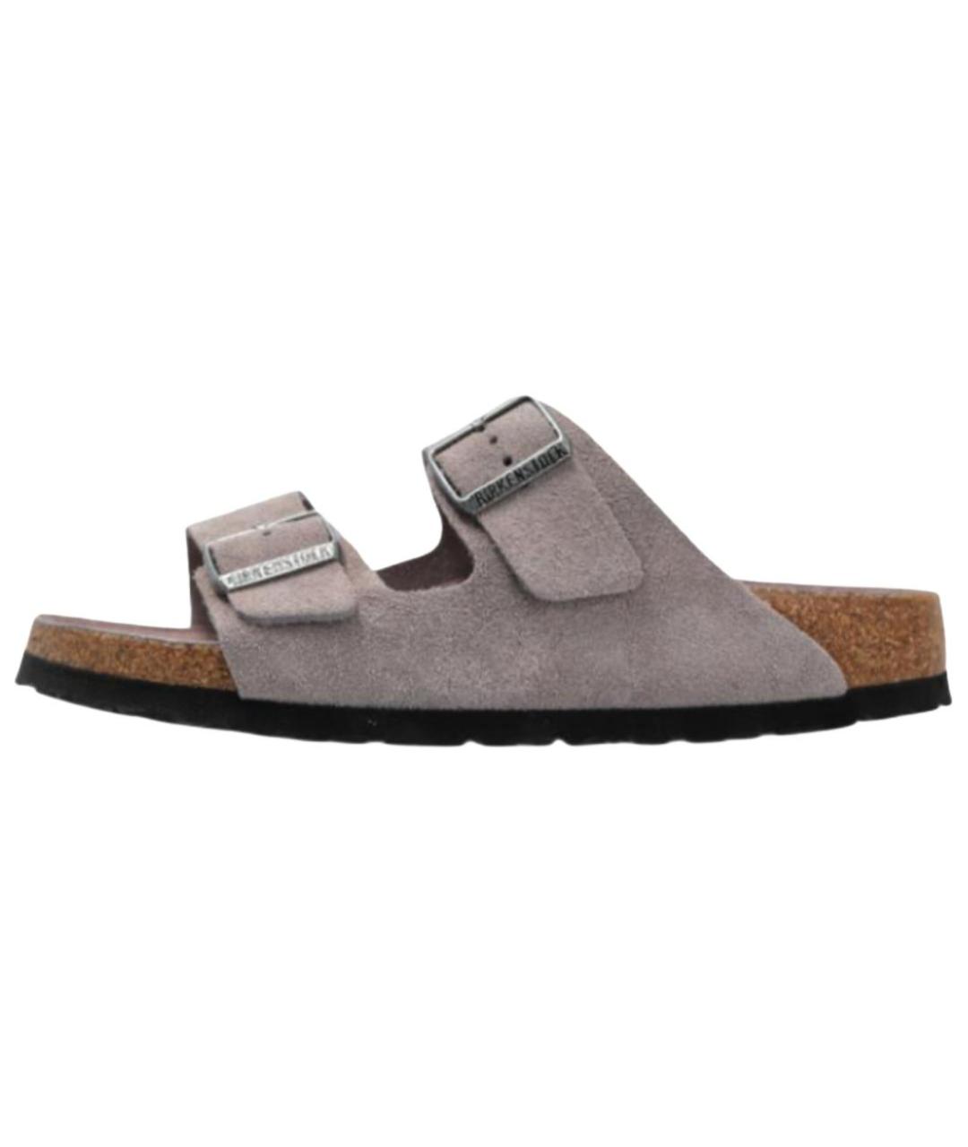 BIRKENSTOCK Серые замшевые сандалии, фото 2