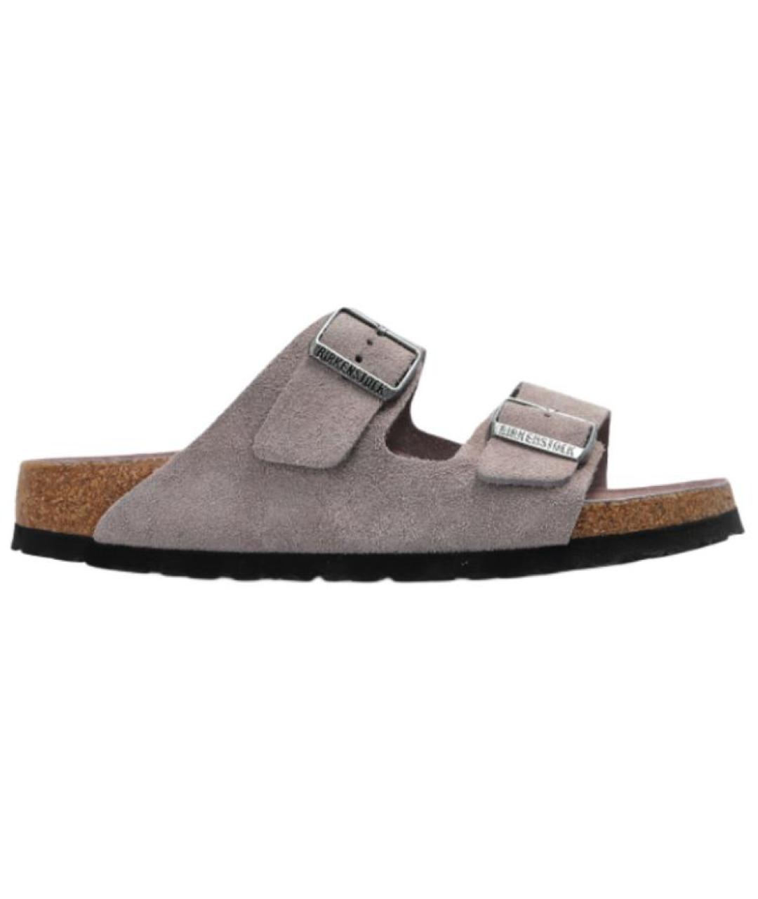 BIRKENSTOCK Серые замшевые сандалии, фото 1