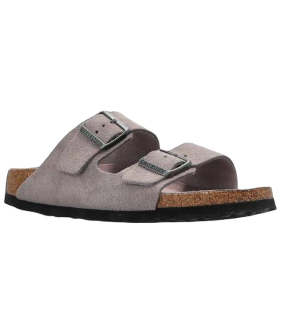 BIRKENSTOCK Серые замшевые сандалии, фото 3