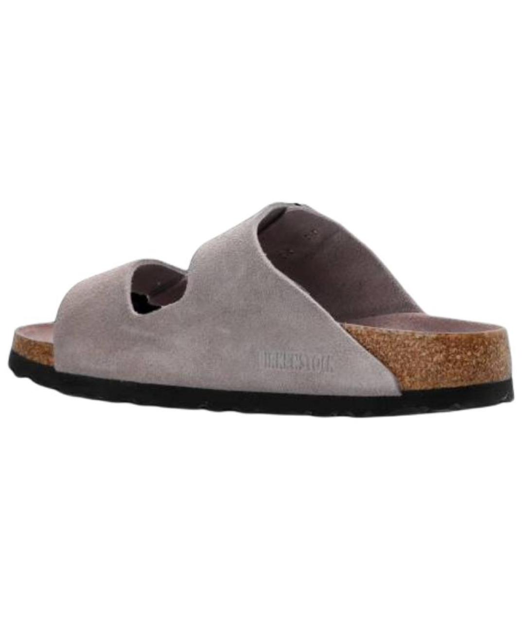 BIRKENSTOCK Серые замшевые сандалии, фото 4