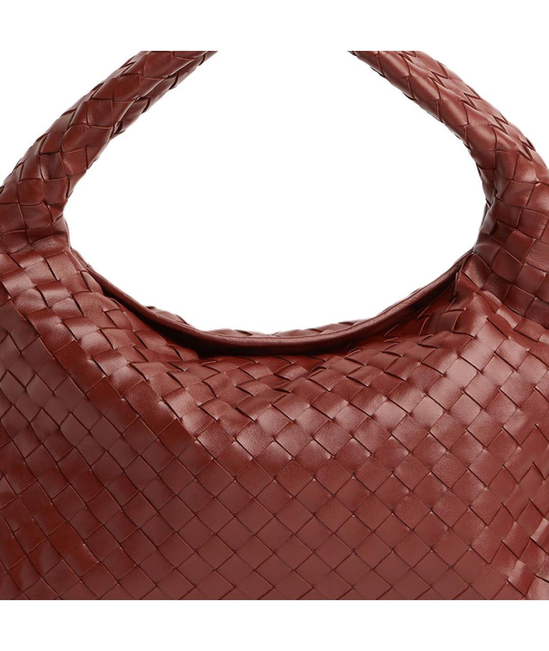BOTTEGA VENETA Коричневая кожаная сумка через плечо, фото 5