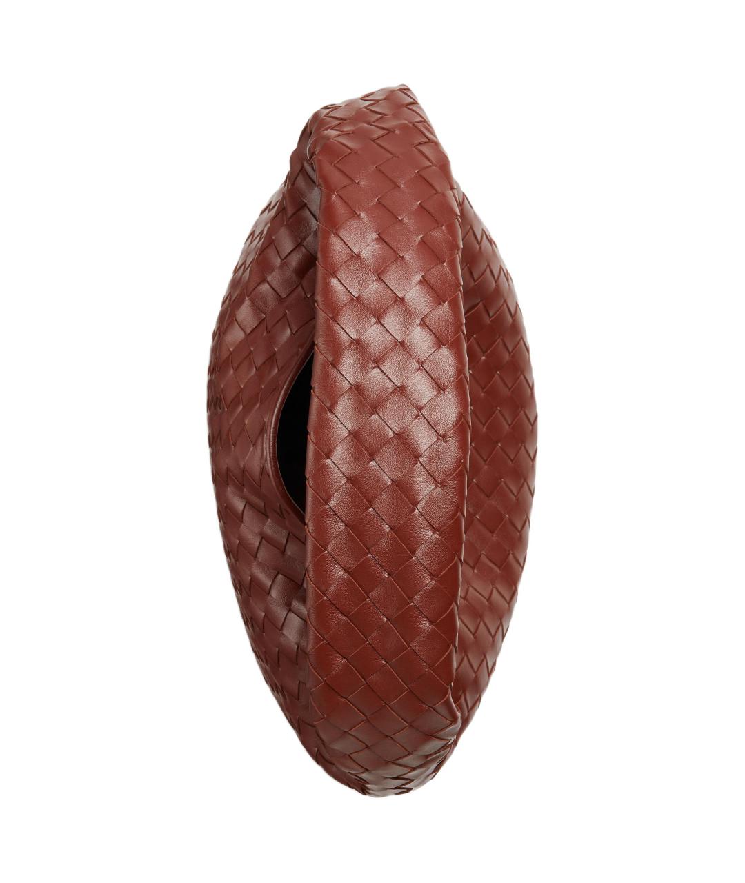 BOTTEGA VENETA Коричневая кожаная сумка через плечо, фото 4