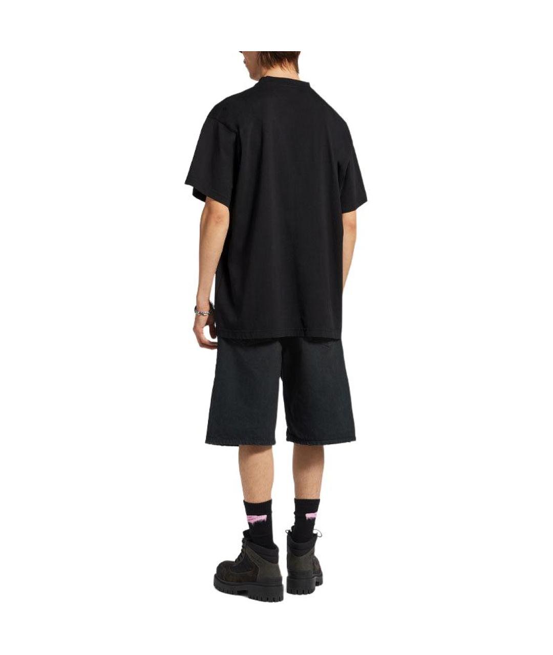 BALENCIAGA Черная футболка, фото 3