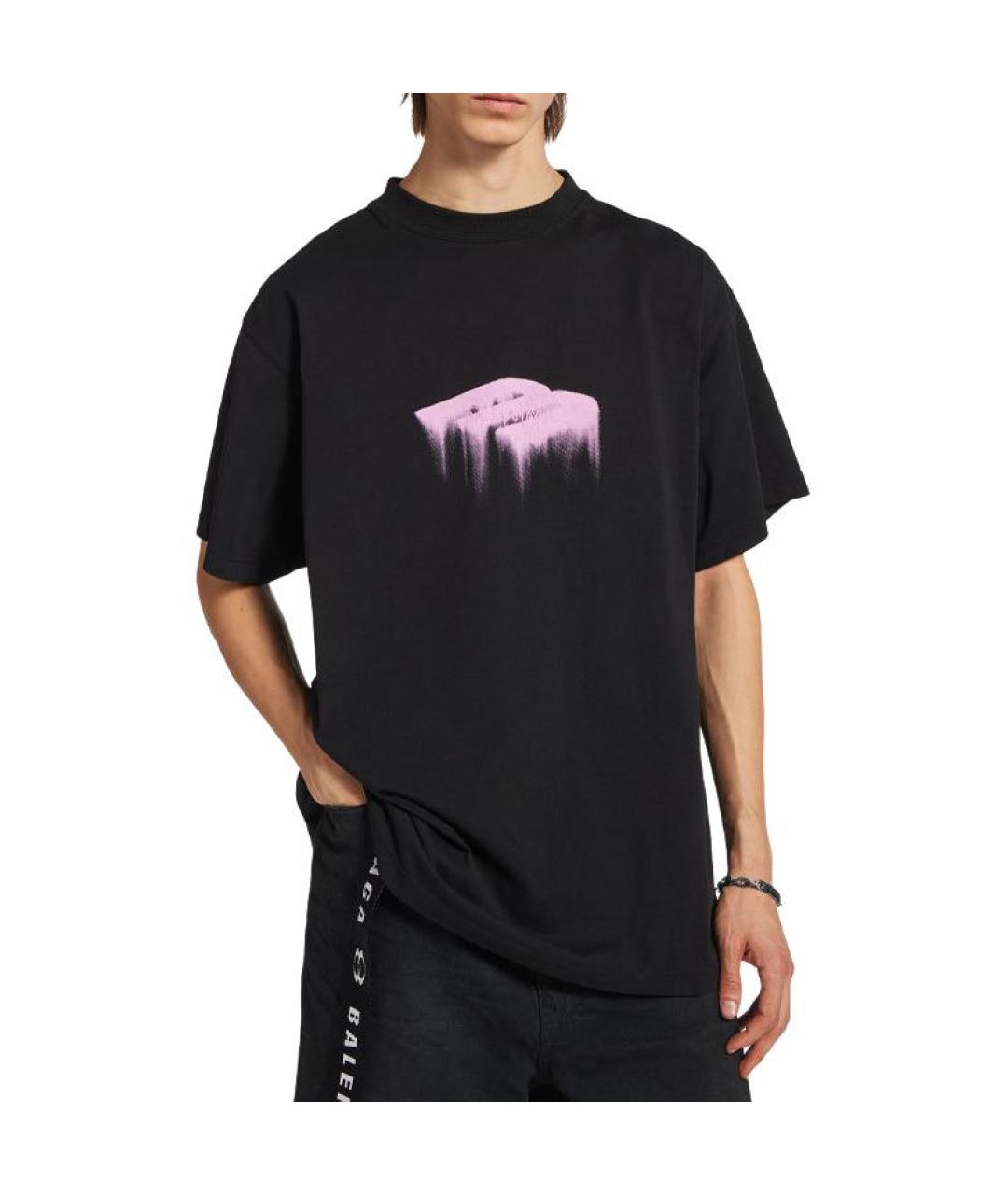 BALENCIAGA Черная футболка, фото 5