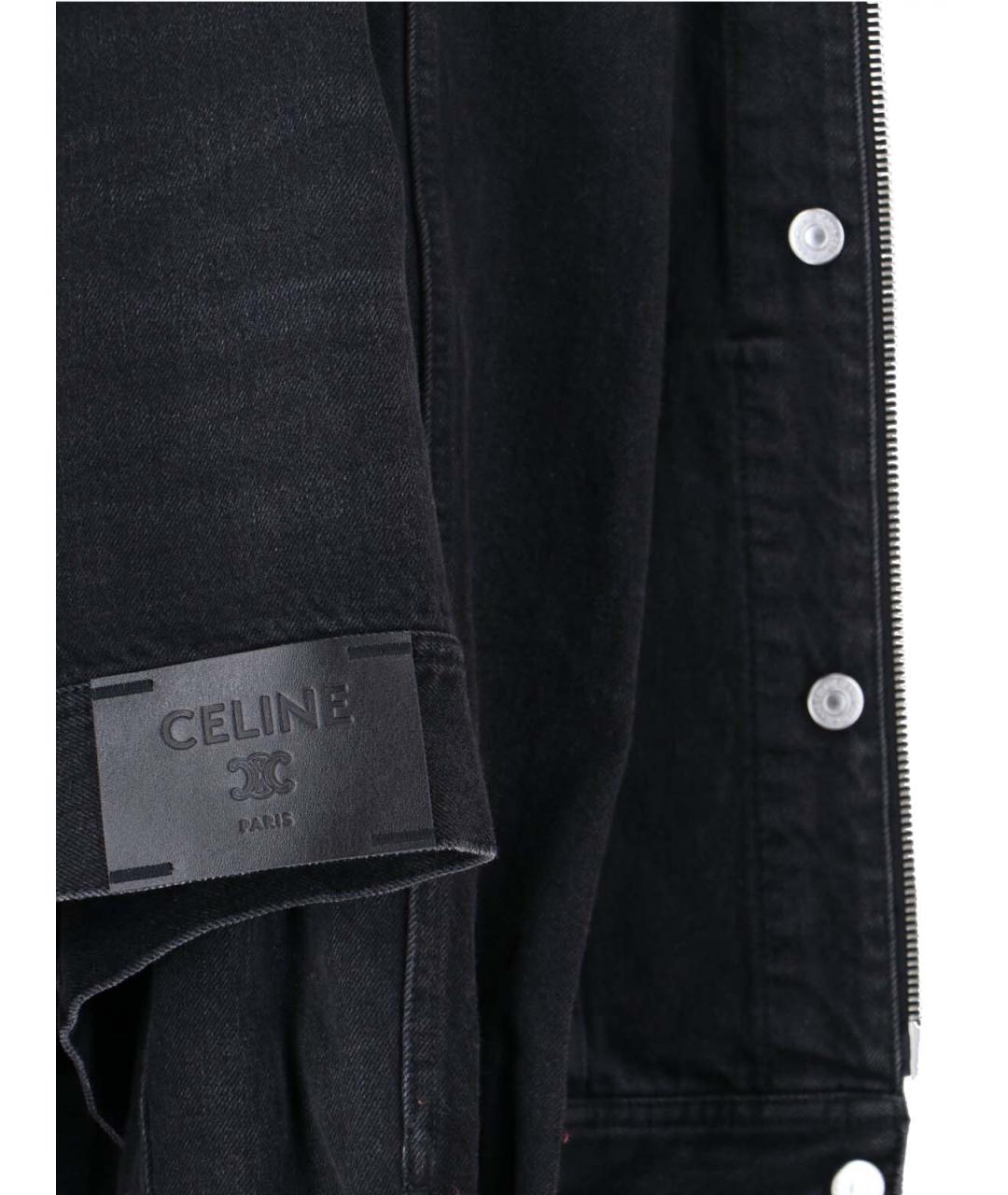 CELINE Черная хлопковая куртка, фото 5