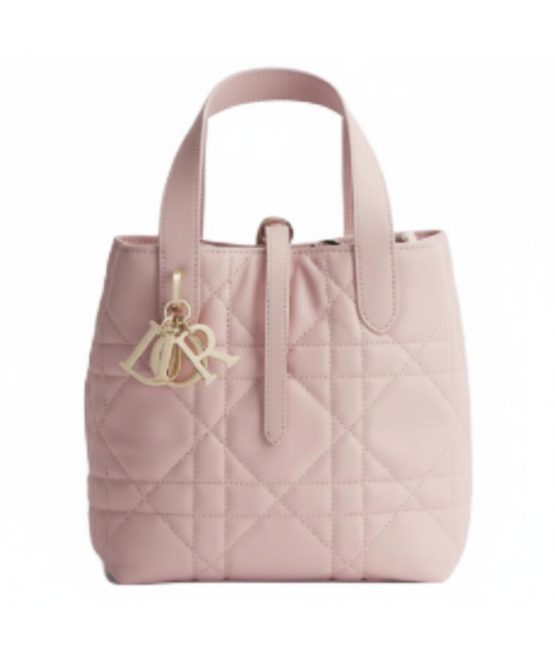 CHRISTIAN DIOR Розовая кожаная сумка через плечо, фото 1