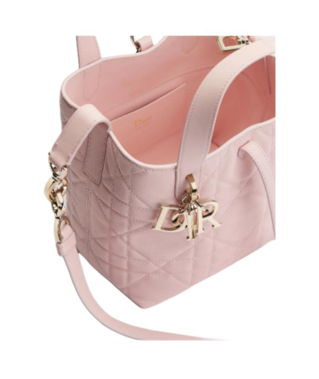 CHRISTIAN DIOR Розовая кожаная сумка через плечо, фото 5