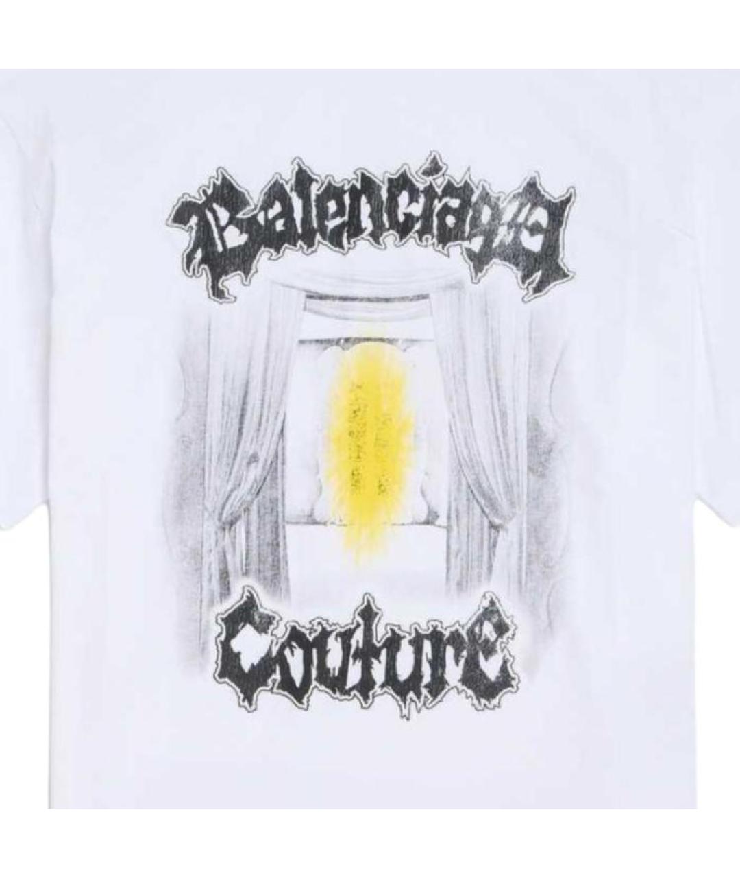BALENCIAGA Белая футболка, фото 3