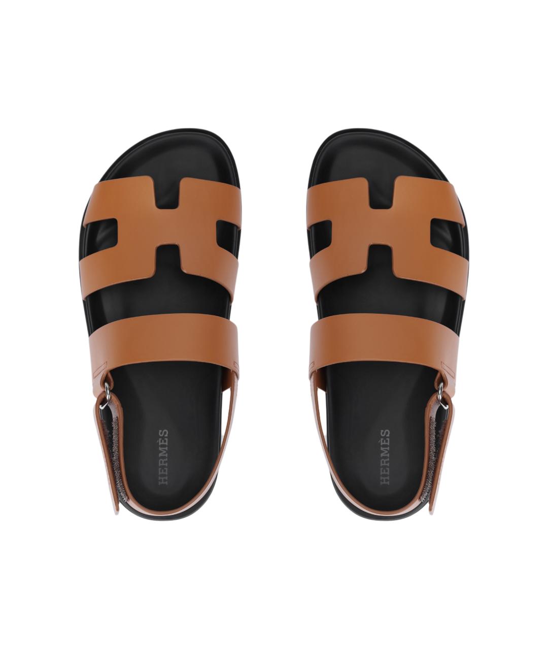HERMES Коричневые сандалии, фото 3