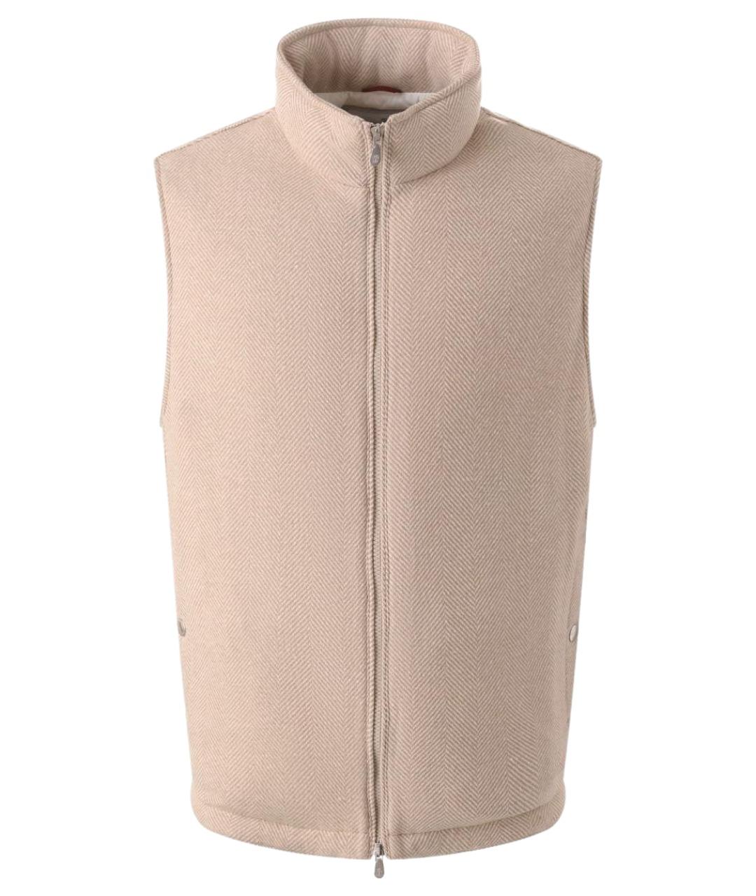 BRUNELLO CUCINELLI Бежевый шерстяной жилет, фото 1