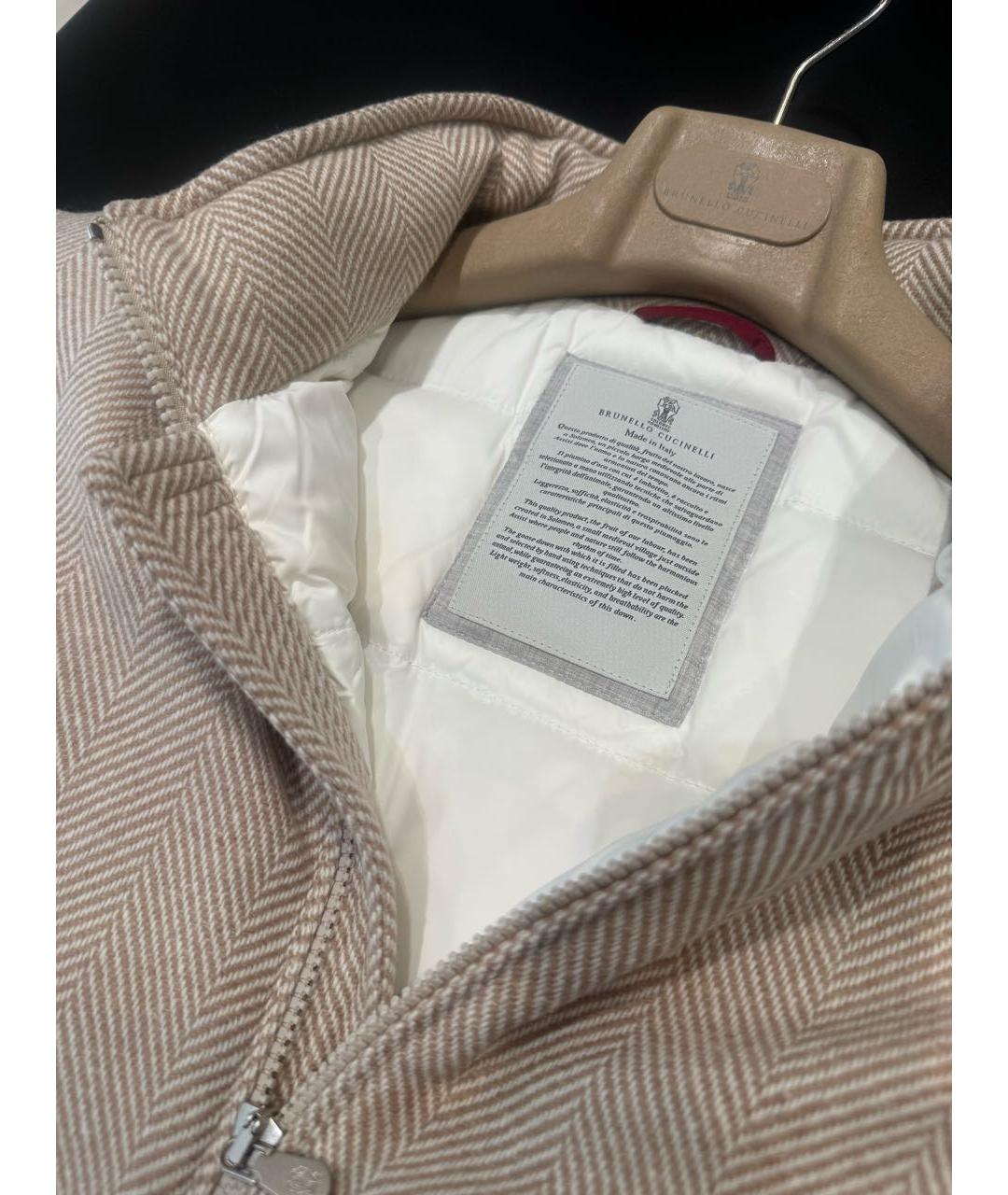 BRUNELLO CUCINELLI Бежевый шерстяной жилет, фото 4