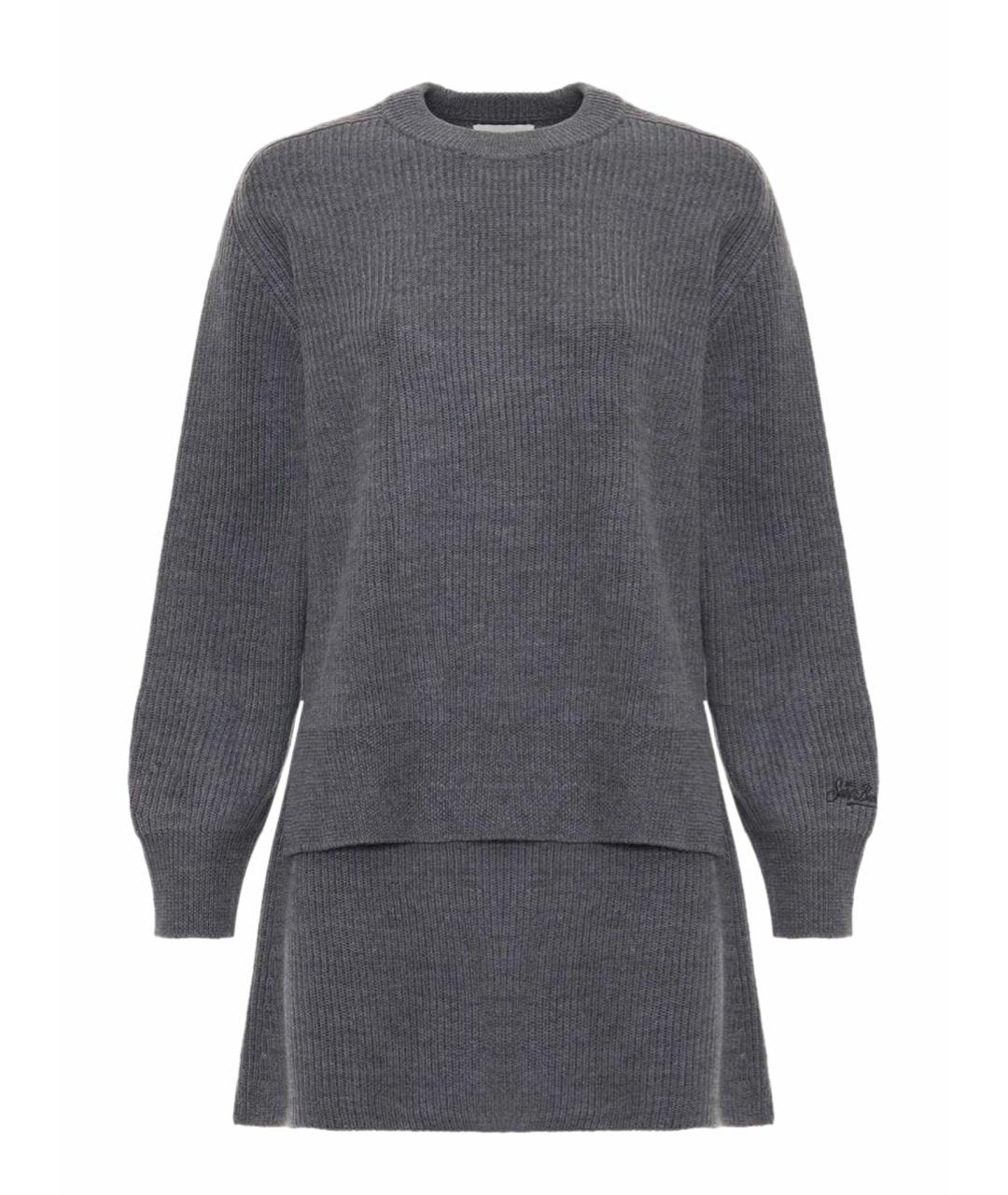 MC2 SAINT BARTH Серый шерстяной костюм с юбками, фото 1