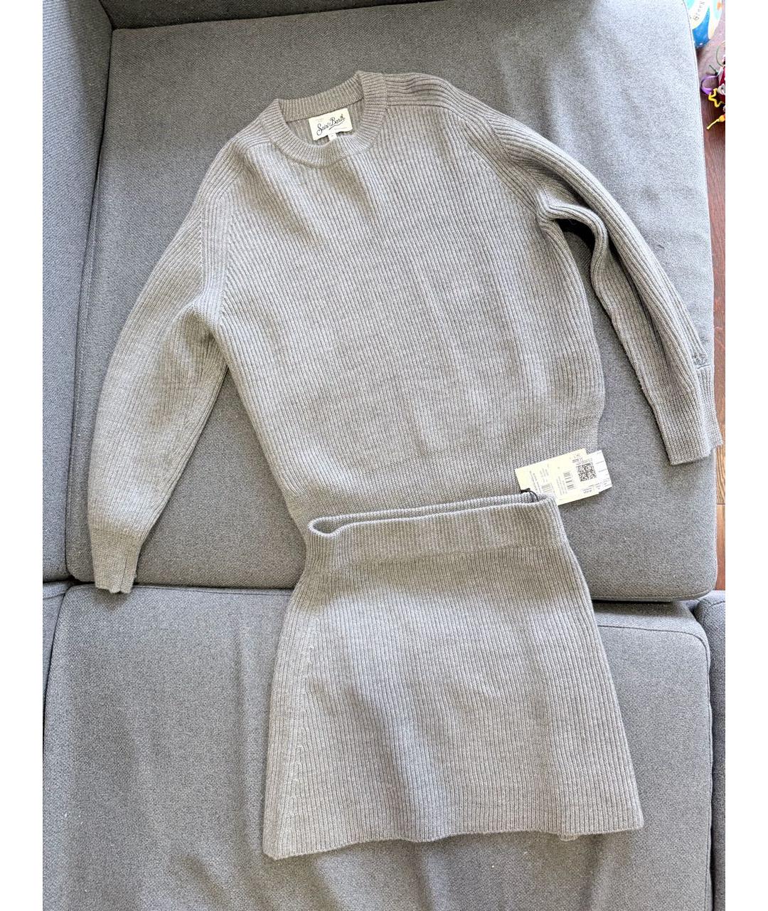 MC2 SAINT BARTH Серый шерстяной костюм с юбками, фото 2