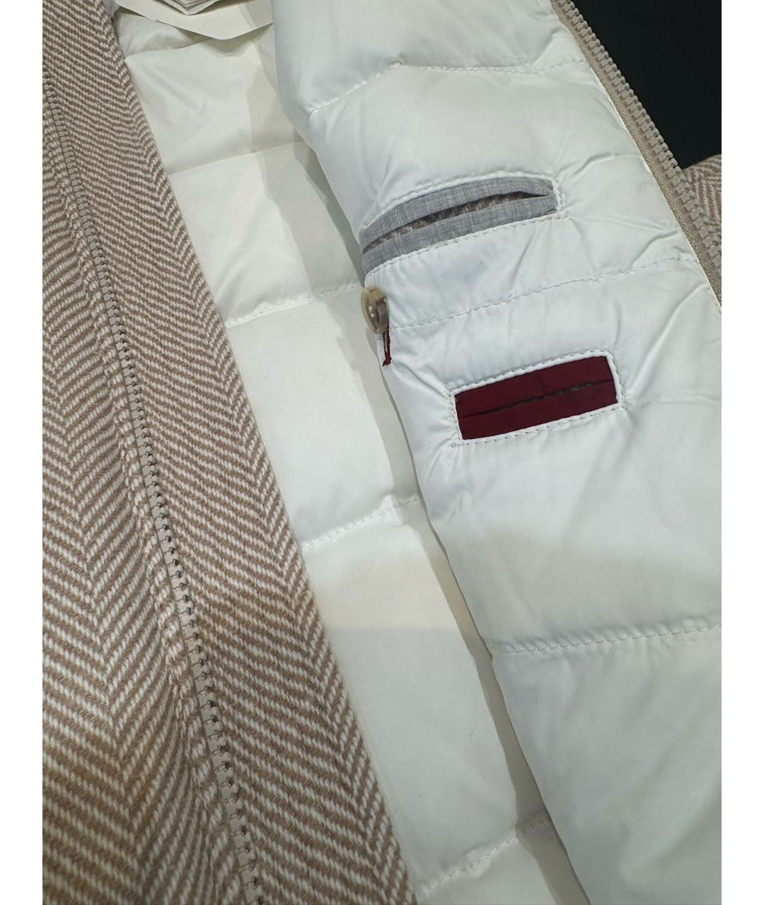 BRUNELLO CUCINELLI Бежевый шерстяной жилет, фото 5