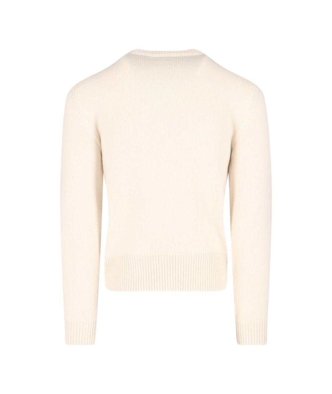 CELINE Белый кашемировый джемпер / свитер, фото 2