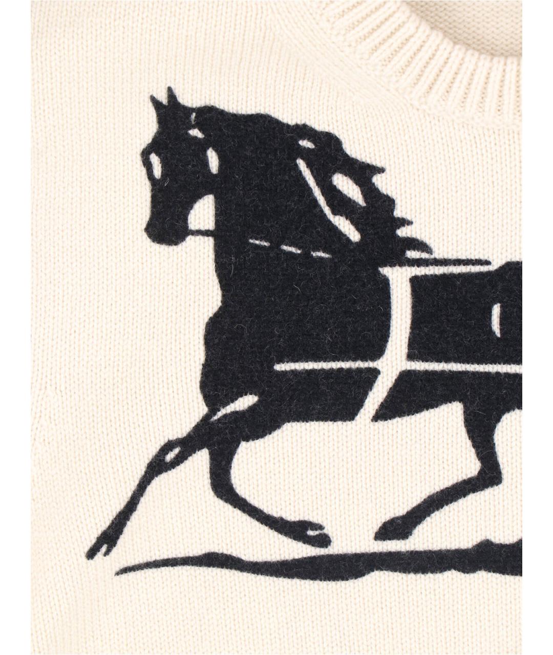 CELINE Белый кашемировый джемпер / свитер, фото 4