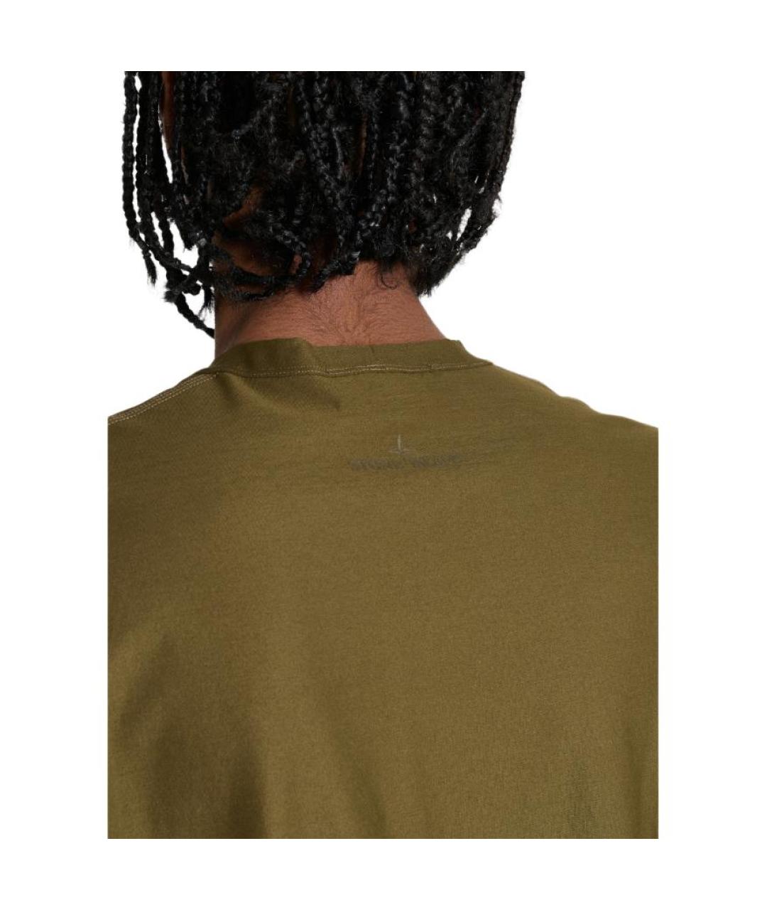 STONE ISLAND Зеленая футболка, фото 4