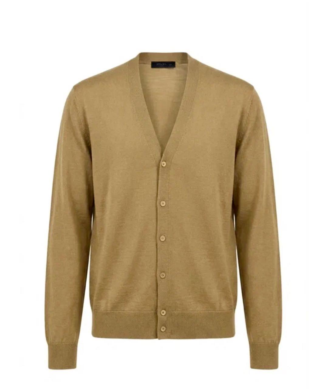 PRADA Бежевый шерстяной кардиган, фото 6