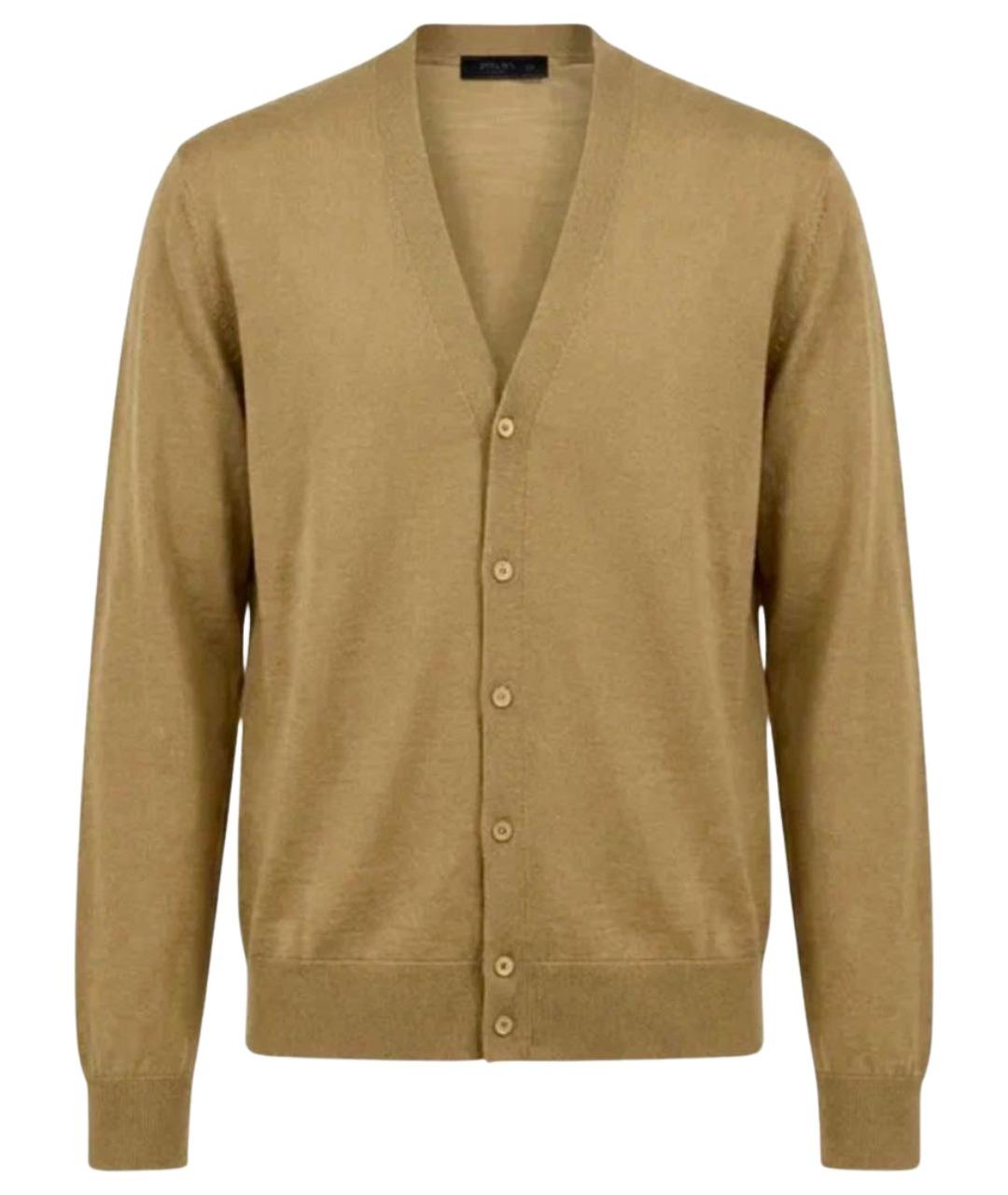 PRADA Бежевый шерстяной кардиган, фото 1