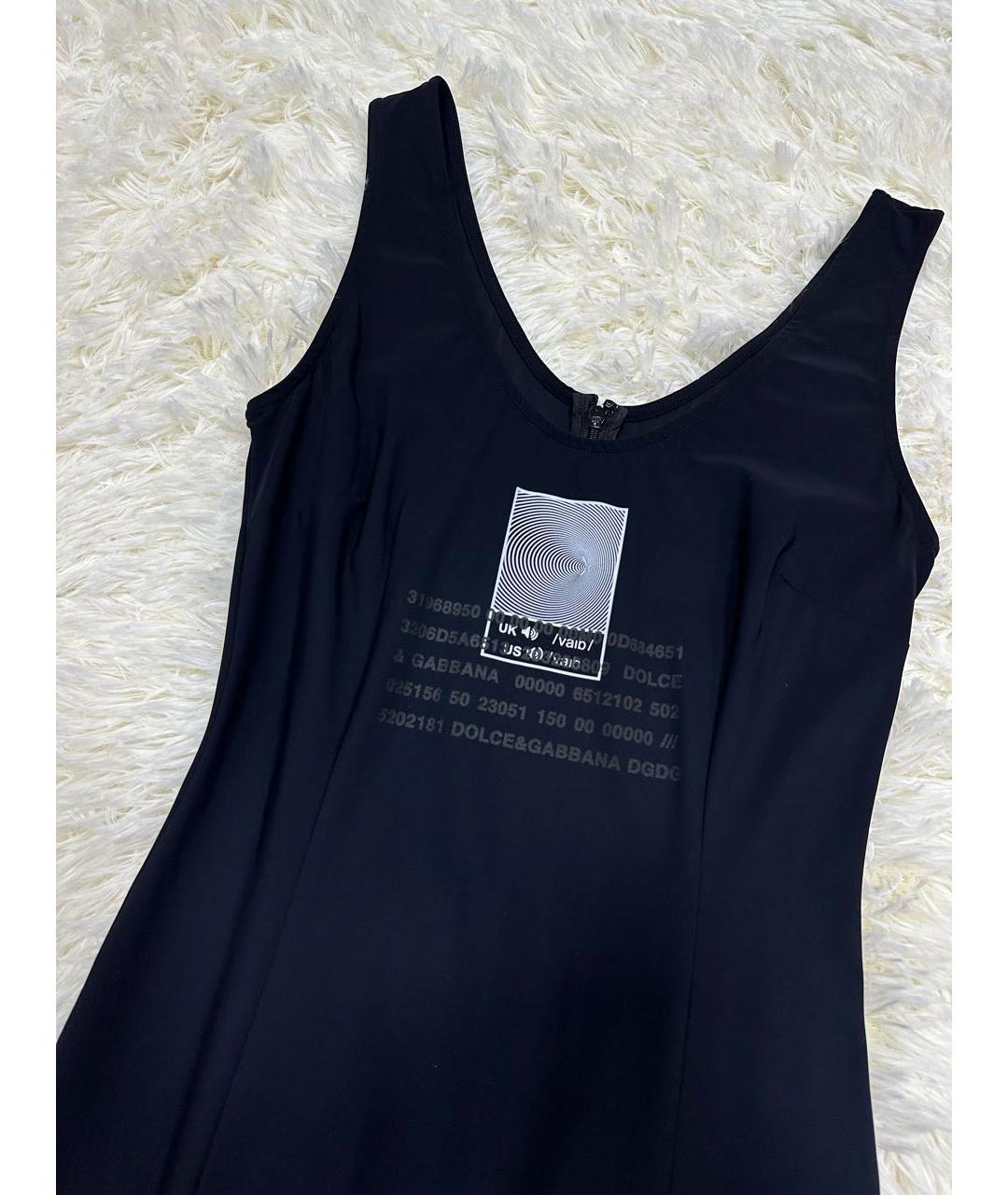 DOLCE&GABBANA Черное повседневное платье, фото 4