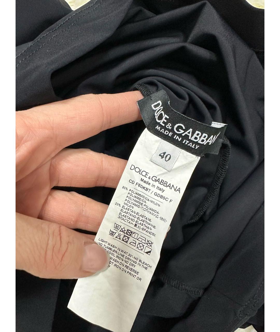 DOLCE&GABBANA Черное повседневное платье, фото 7