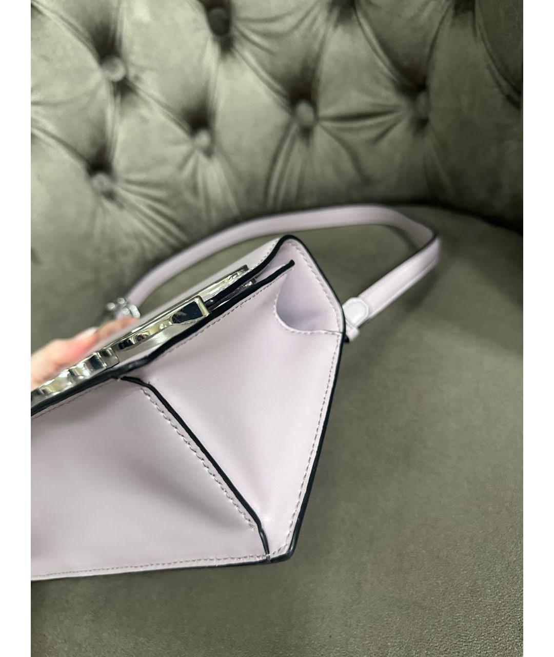 KARL LAGERFELD Розовая кожаная сумка через плечо, фото 6