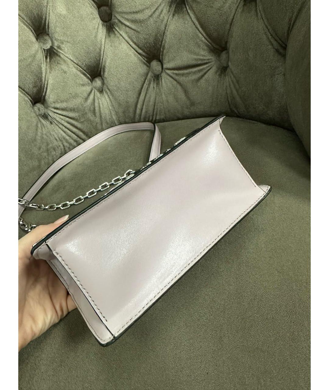 KARL LAGERFELD Розовая кожаная сумка через плечо, фото 4