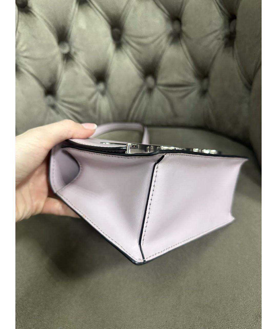 KARL LAGERFELD Розовая кожаная сумка через плечо, фото 5