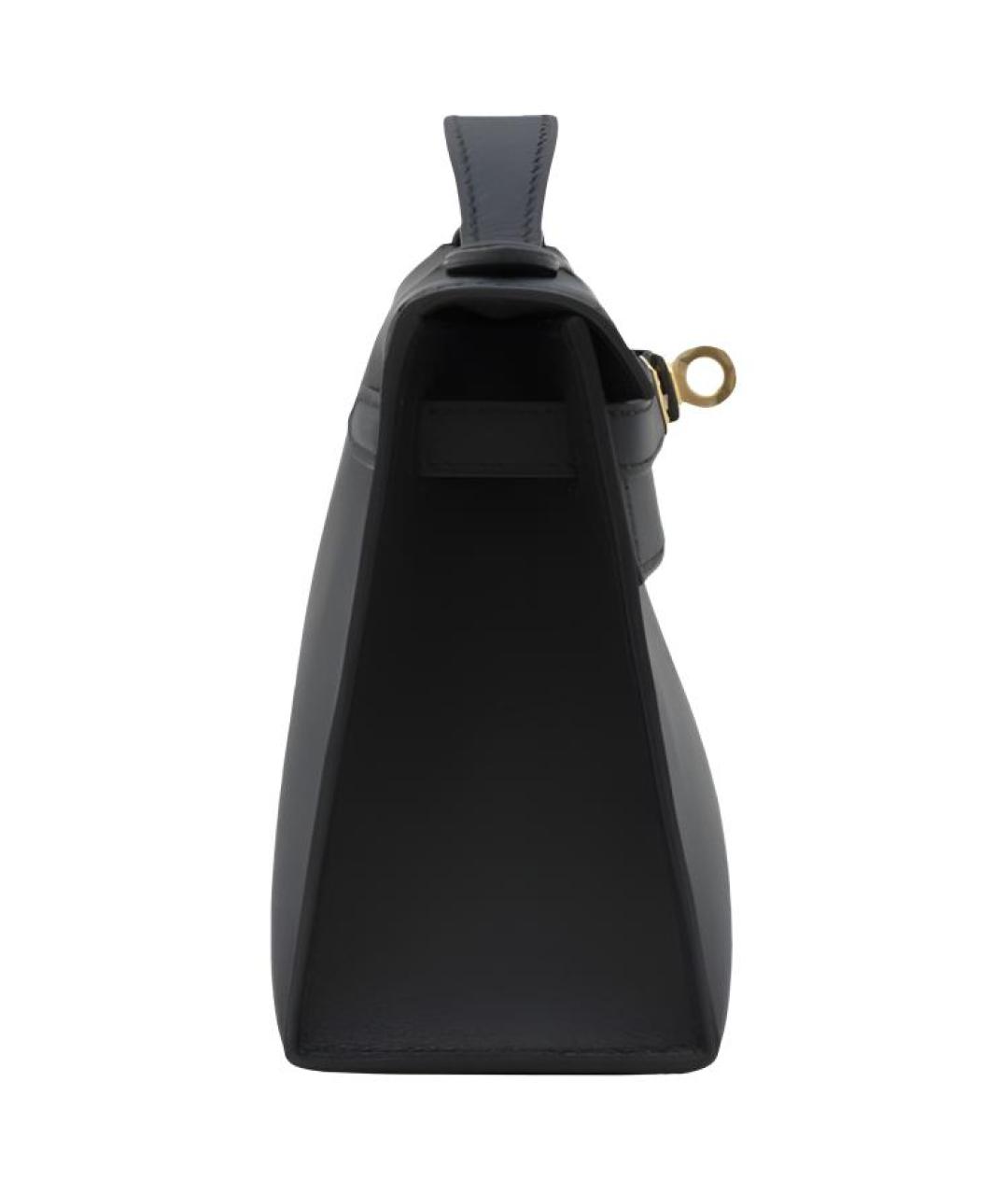 HERMES Черная кожаная сумка через плечо, фото 2