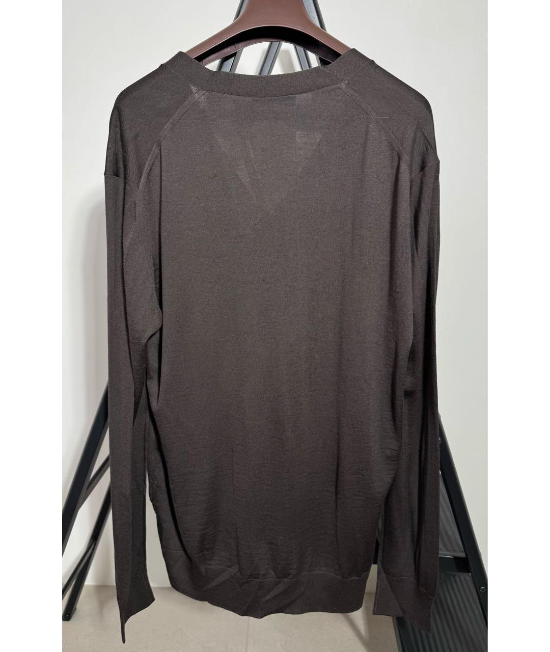 PRADA Коричневый шерстяной кардиган, фото 3