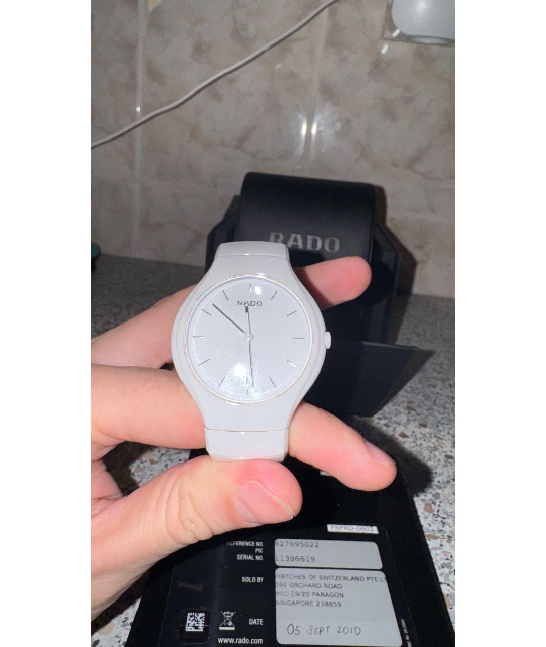 RADO Белые керамические часы, фото 3